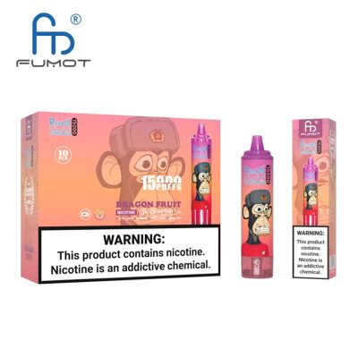 FumoTornado 15000 Vape na jedno použití | 15 tisíc šluků, 59 příchutí, LED displej a nabíjení typu C